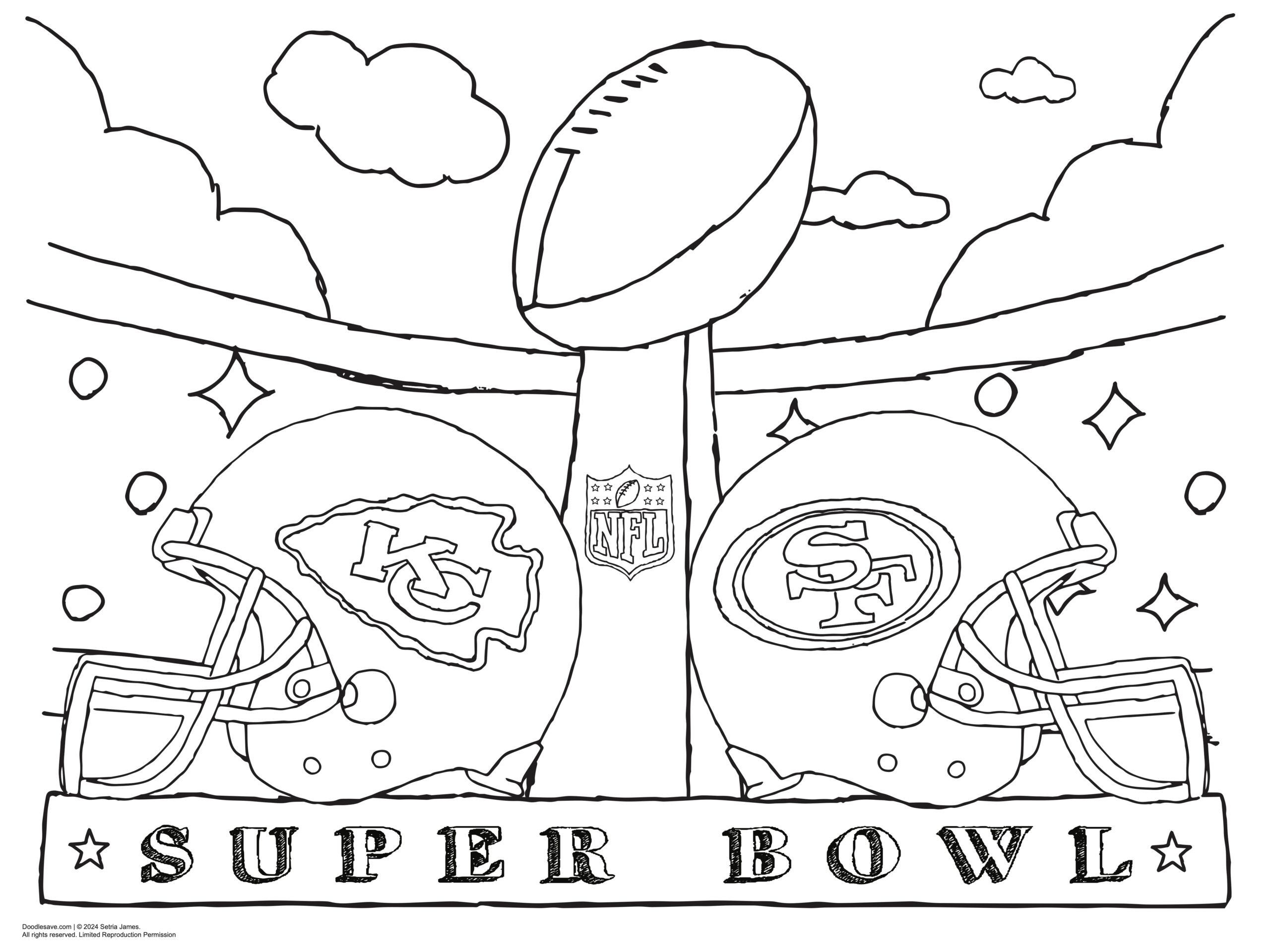 Super Bowl Coloring Pages Doodles Ave Super Bowl Coloring Pages Doodles Ave