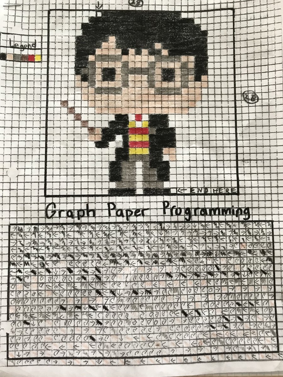 This Is Easily One Of My Favorite programming Assignments Graph Paper Programming Grade 4 s Learn Their Own Program That Is Designed To Draw A Piece Of Pixel Art If You Follow The