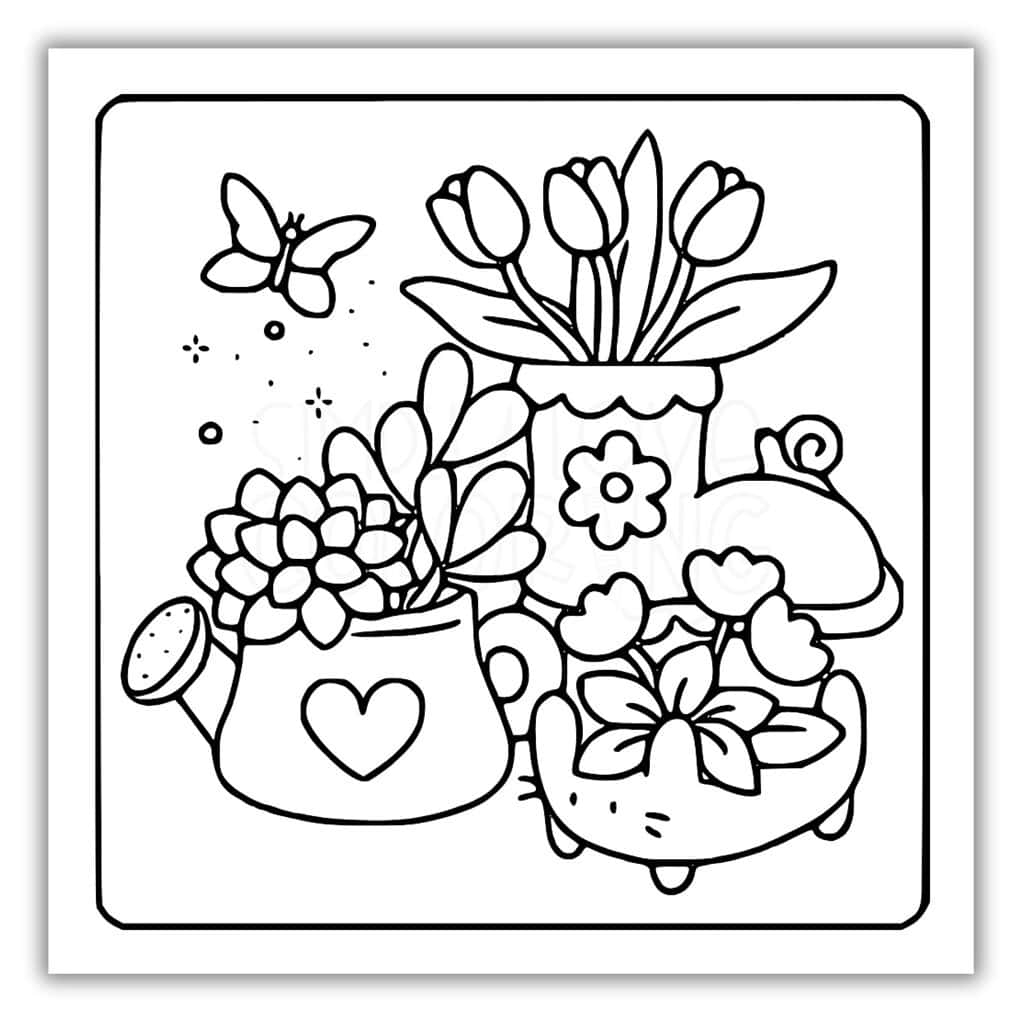 coloring pages of gardens