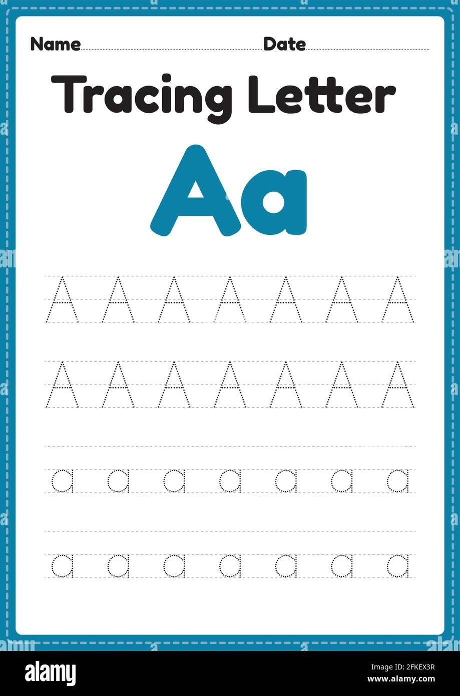 trace the letter a worksheet