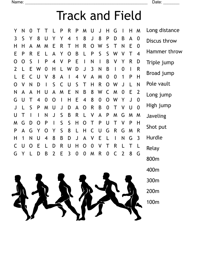 Track And Field Crossword WordMint Track And Field Crossword WordMint