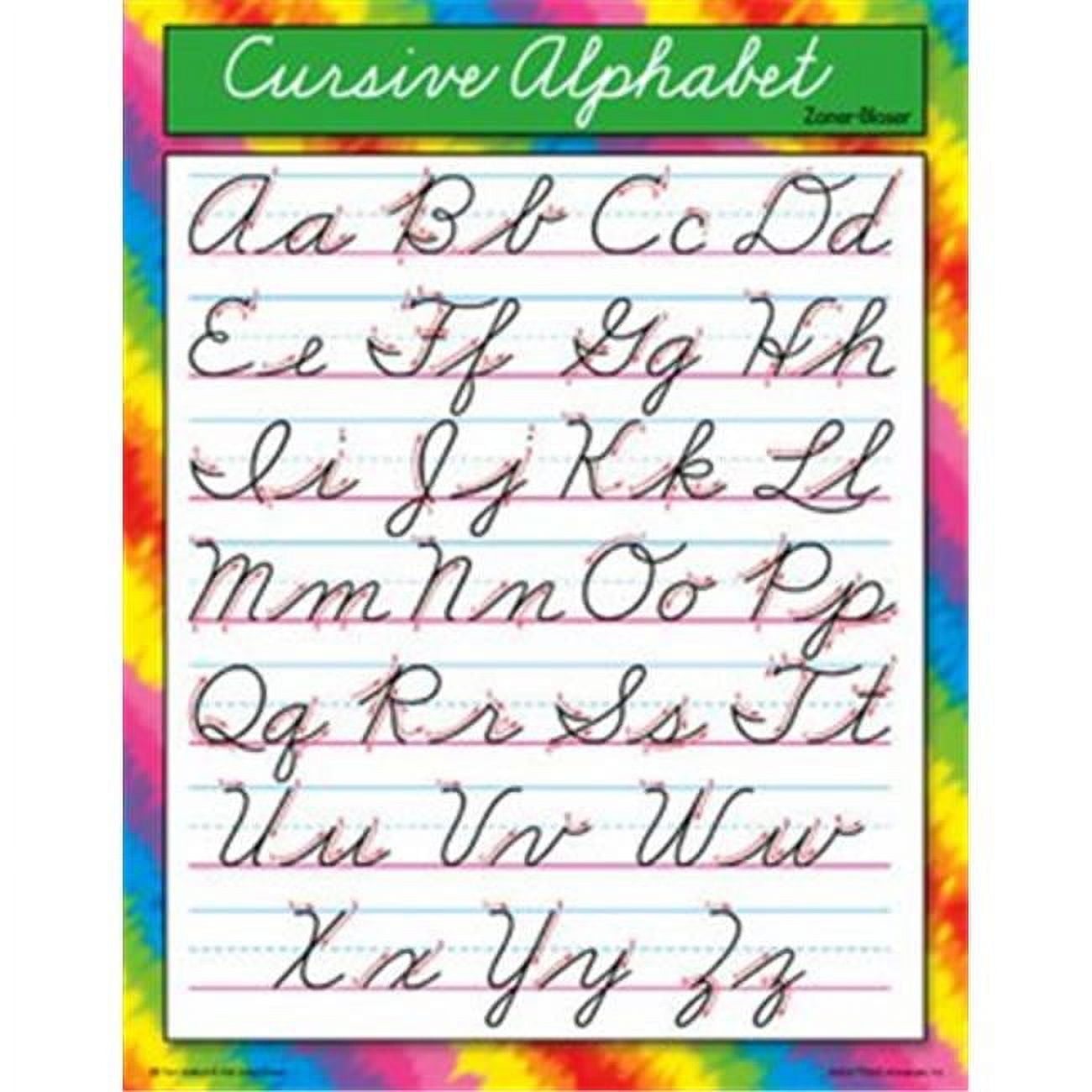 chart of cursive alphabet