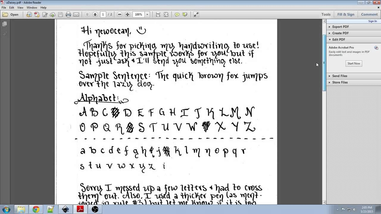 Turn Your Handwriting Into A Font YouTube