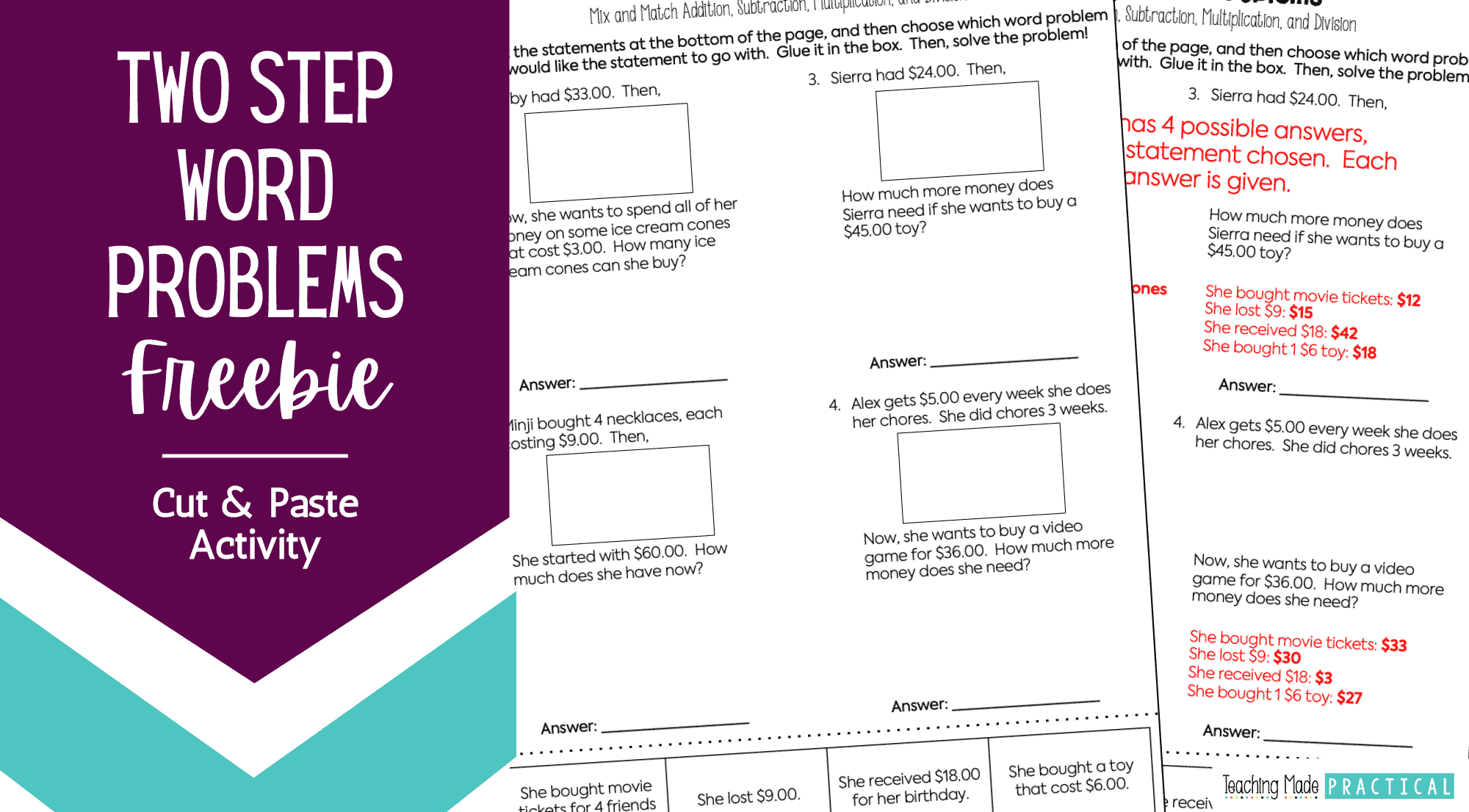 two step word problems