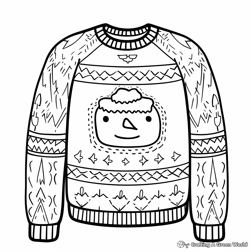 ugly sweater color page