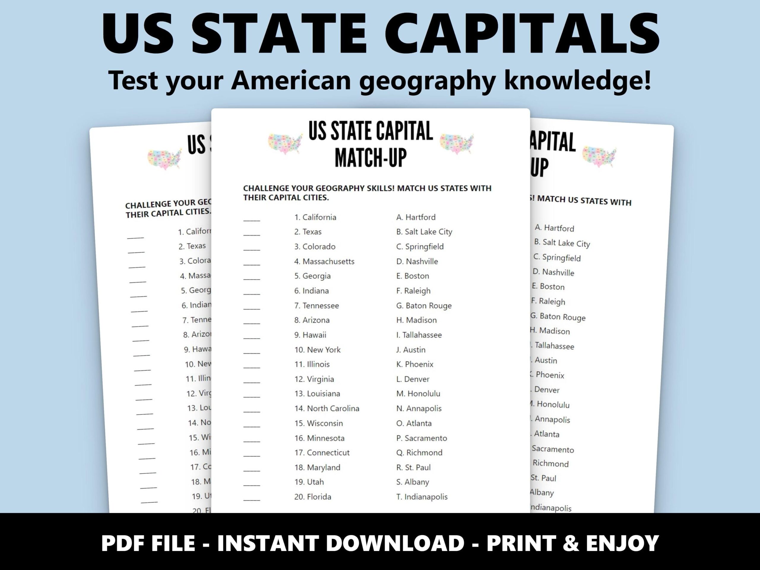 states and state capitals quiz states and state capitals quiz