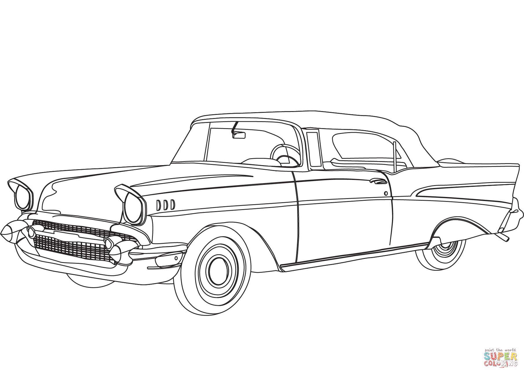classic car coloring pages