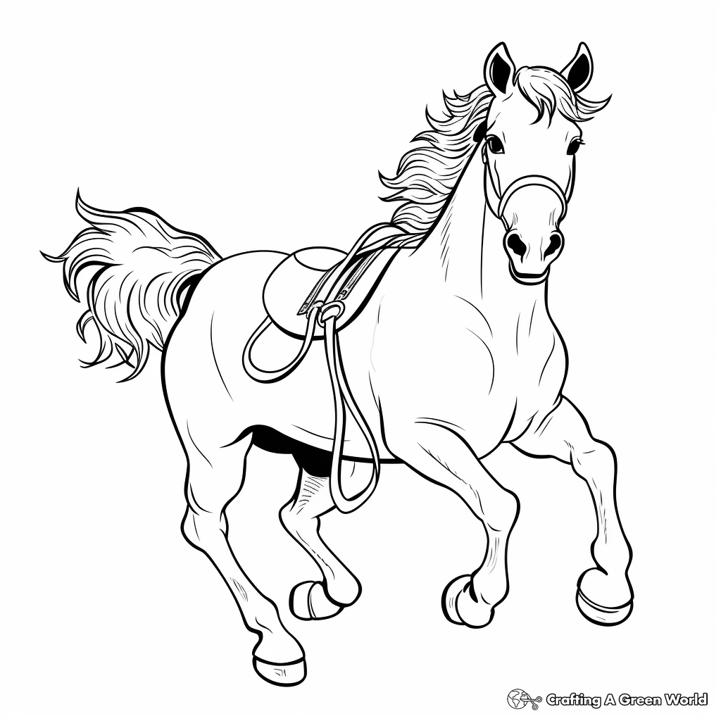 Western Horse Coloring Pages Free Printable 