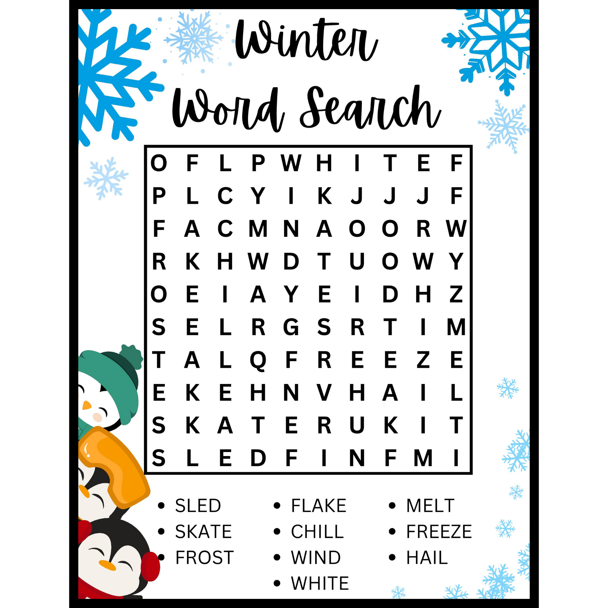 Winter Christmas Word Search Activity For 1st Grade 2nd Grade Made By Teachers