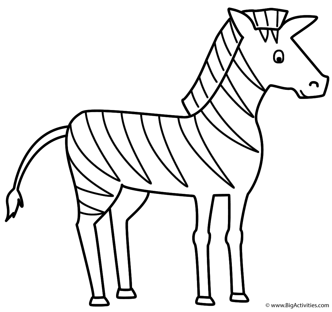 Zebra Coloring Page Animals Zebra Coloring Page Animals
