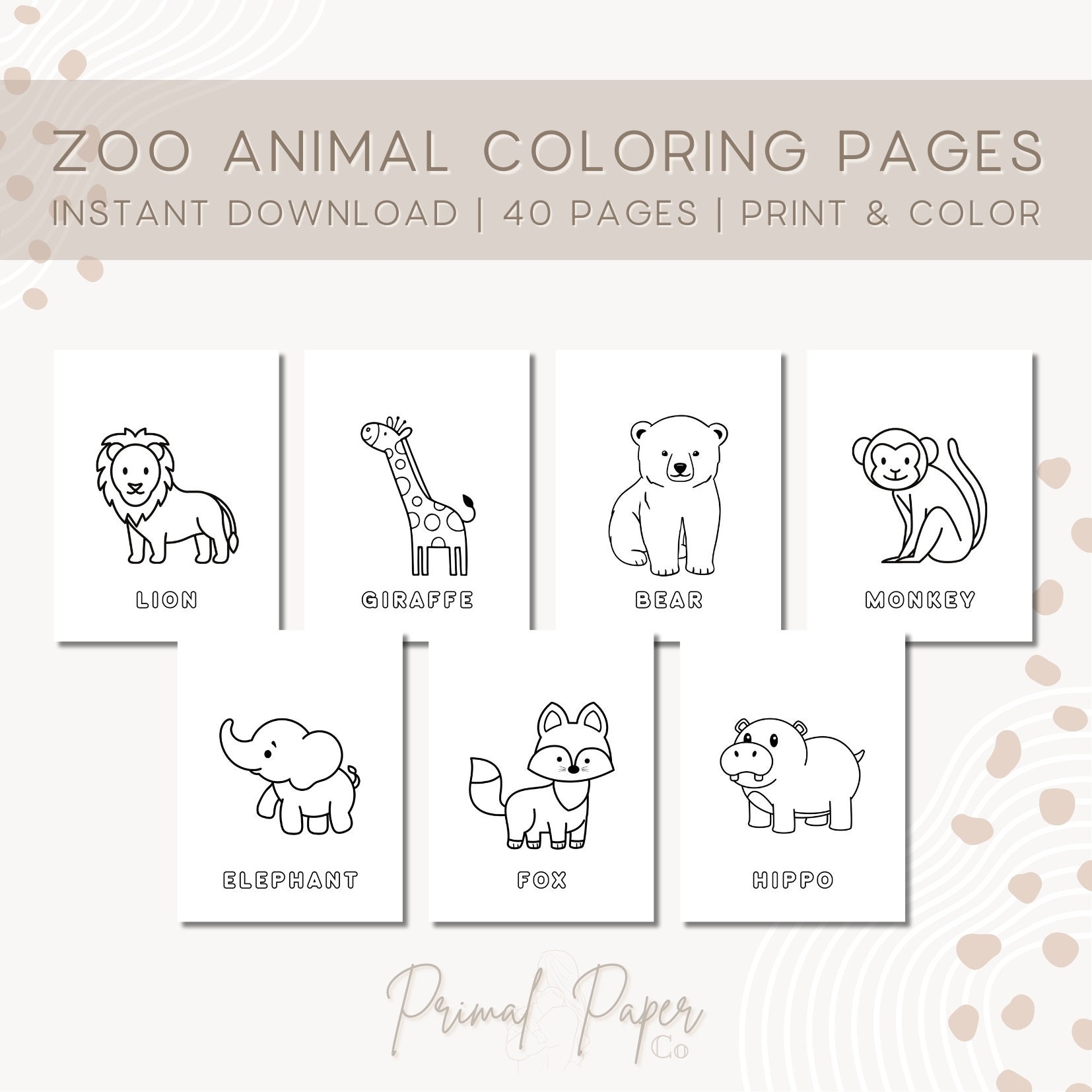 zoo animal pictures to color zoo animal pictures to color