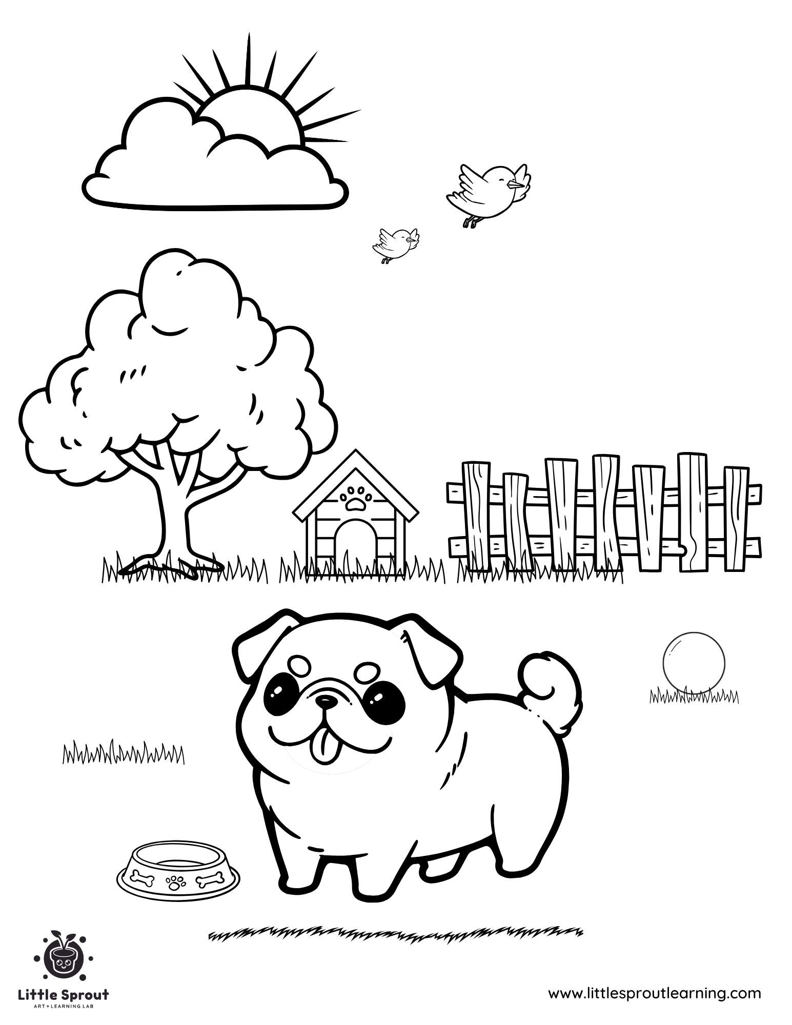 10 Absolutely Adorable Pug Coloring Pages Little Sprout Art Learning Lab 10 Absolutely Adorable Pug Coloring Pages Little Sprout Art Learning Lab