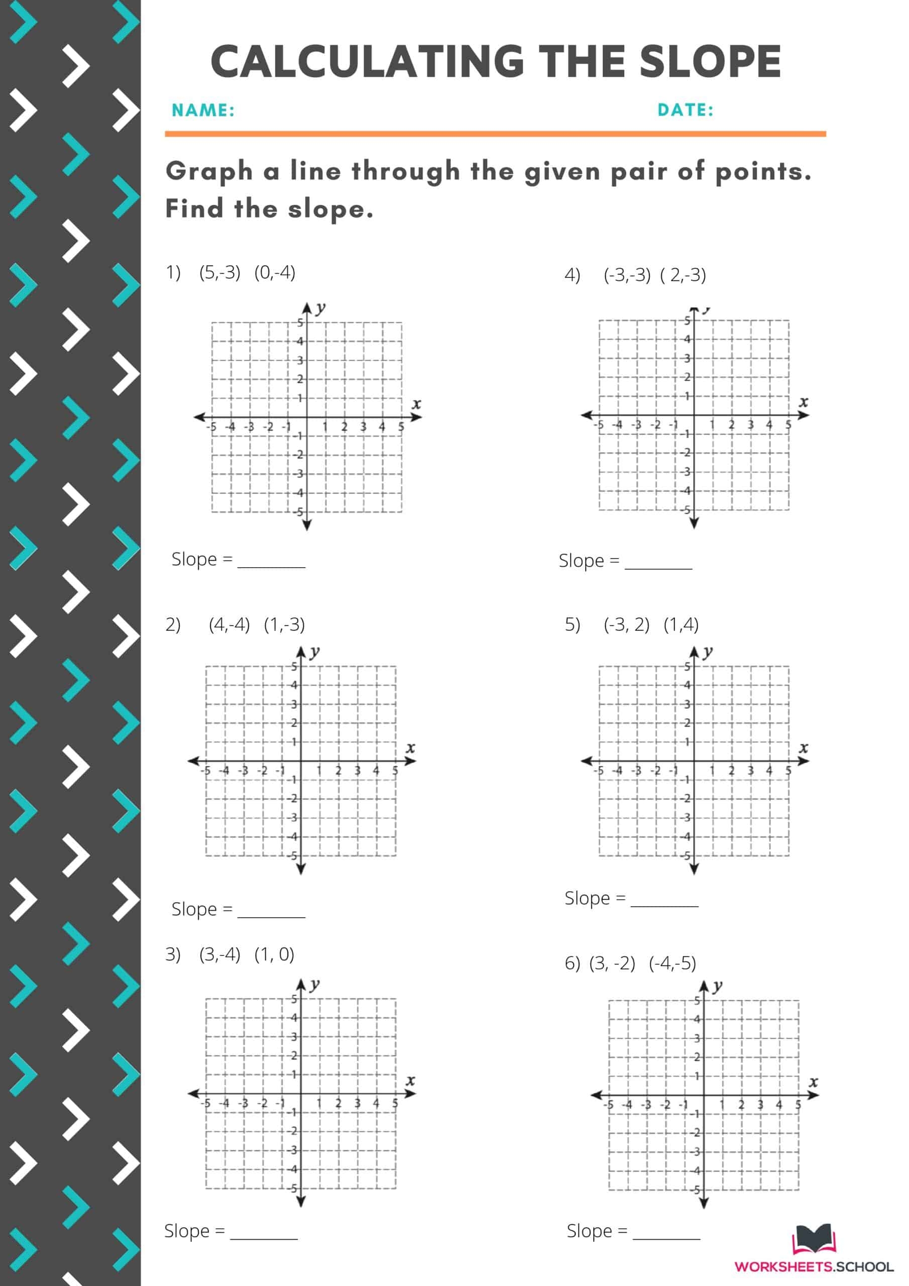 10 Variations Of Slope Worksheets with Answers EduWorksheets