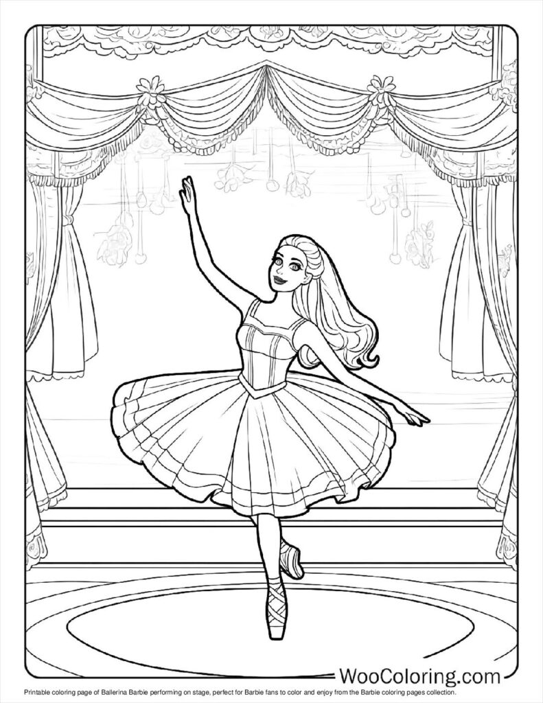 free barbie coloring pages