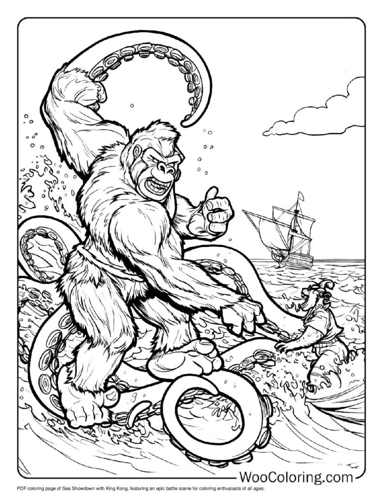 100 King Kong Coloring Pages Free PDF To Print Woo Coloring