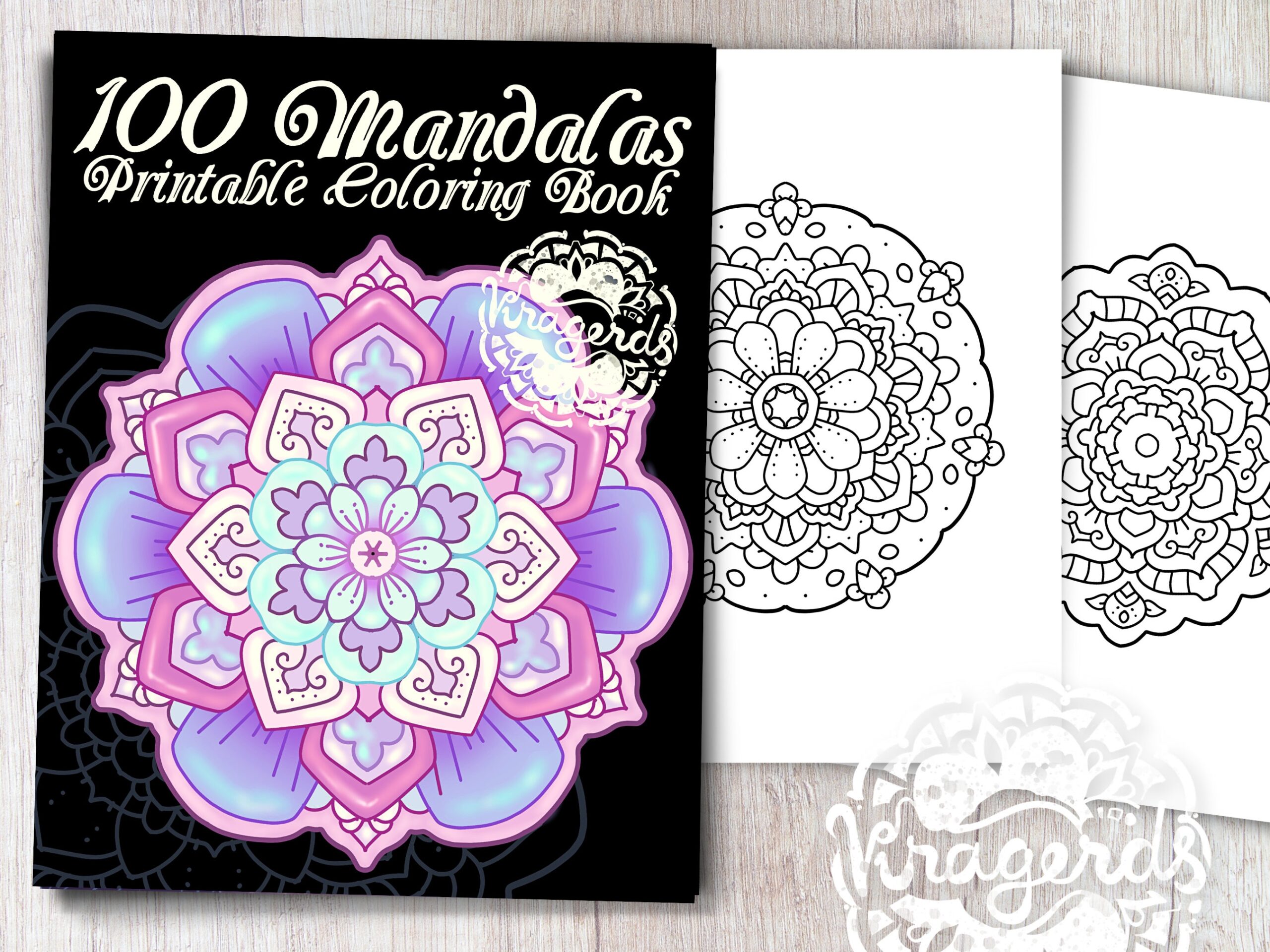 100 Mandalas Coloring Book PDF Printable Coloring Pages Simple Mandalas Stress Relief Patterns Art Therapy Adult Coloring Pages Etsy