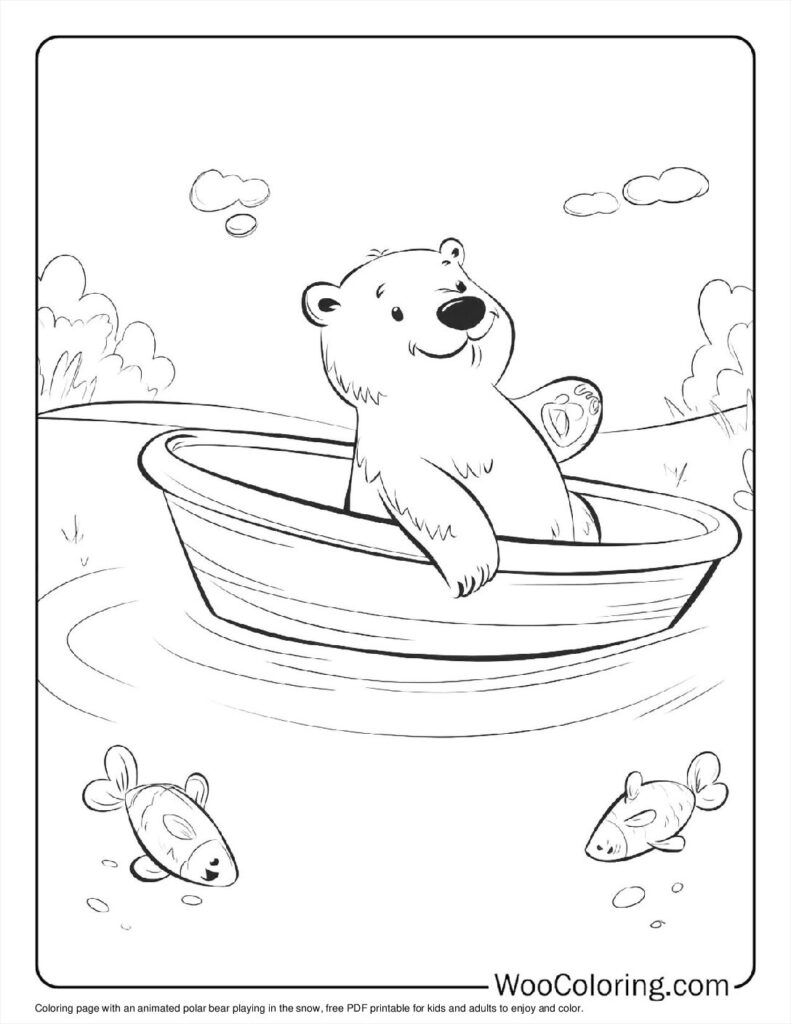 100 Polar Bear Coloring Pages Free PDF To Print Woo Coloring