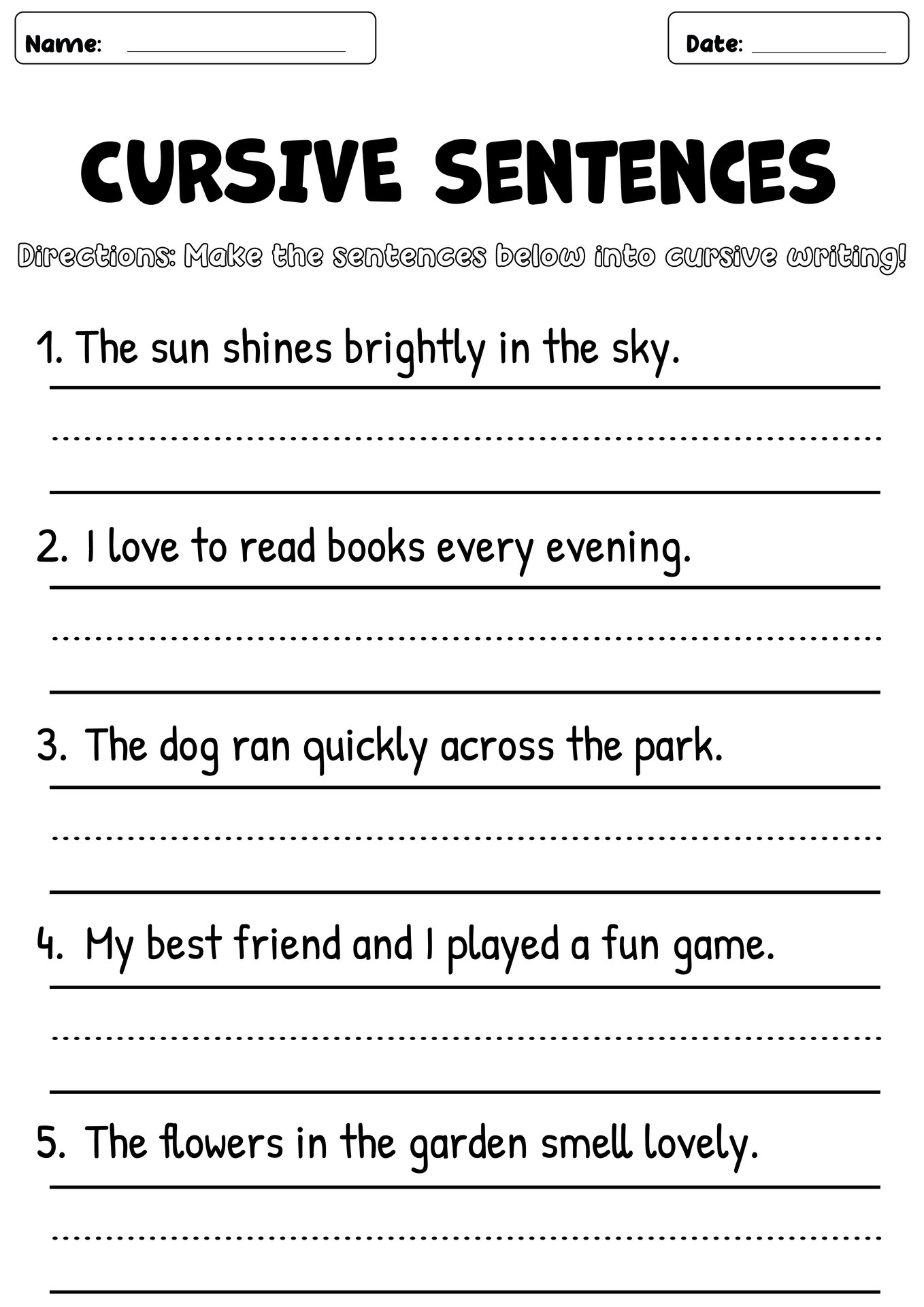 writing worksheets for 2nd grade