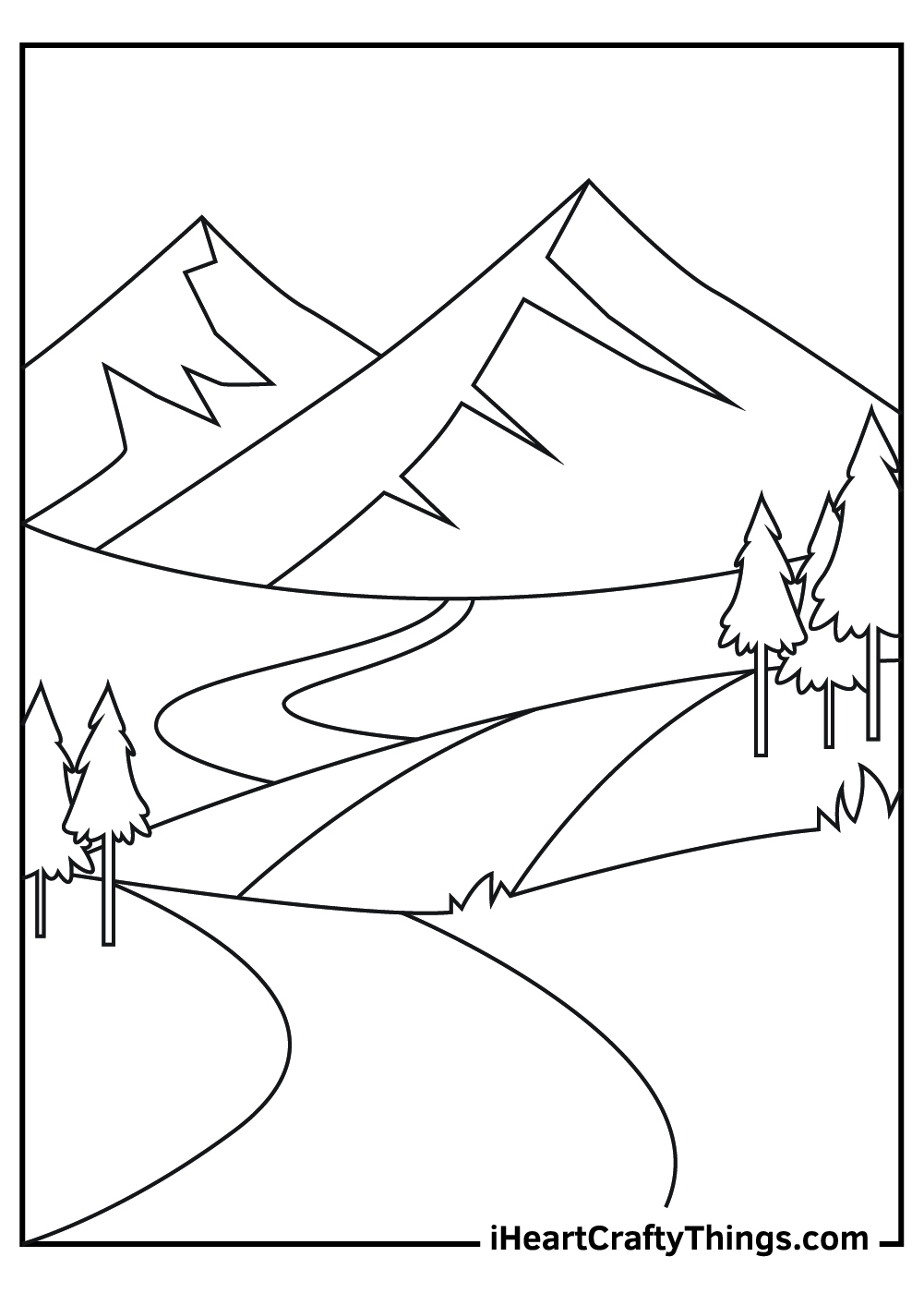 15 Free Mountains Coloring Pages Easy Printable PDF Sheets 