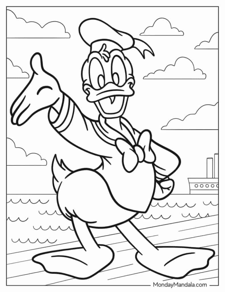 20 Donald Duck Coloring Pages Free PDF Printables 