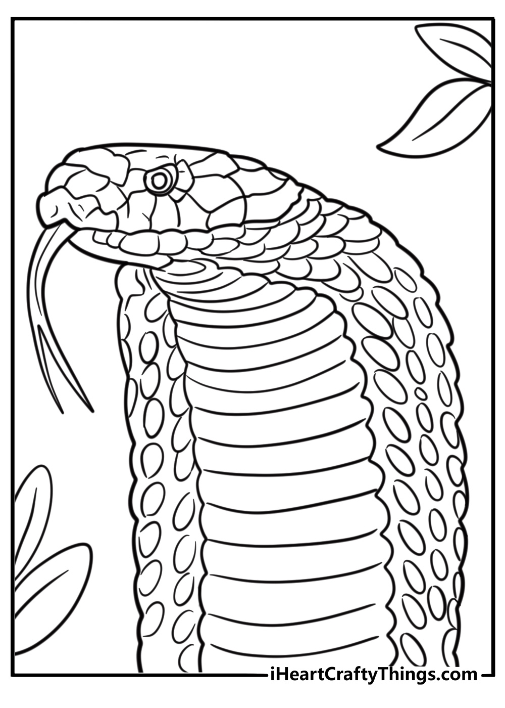 king cobra coloring page