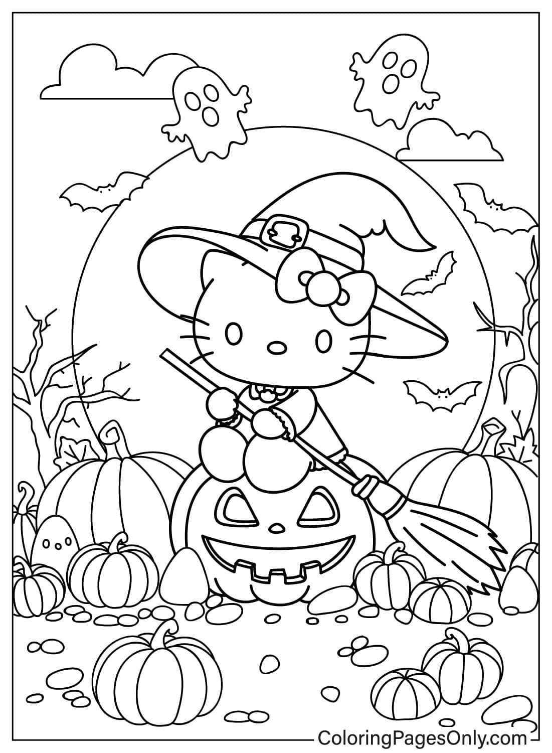 halloween hello kitty coloring pages halloween hello kitty coloring pages