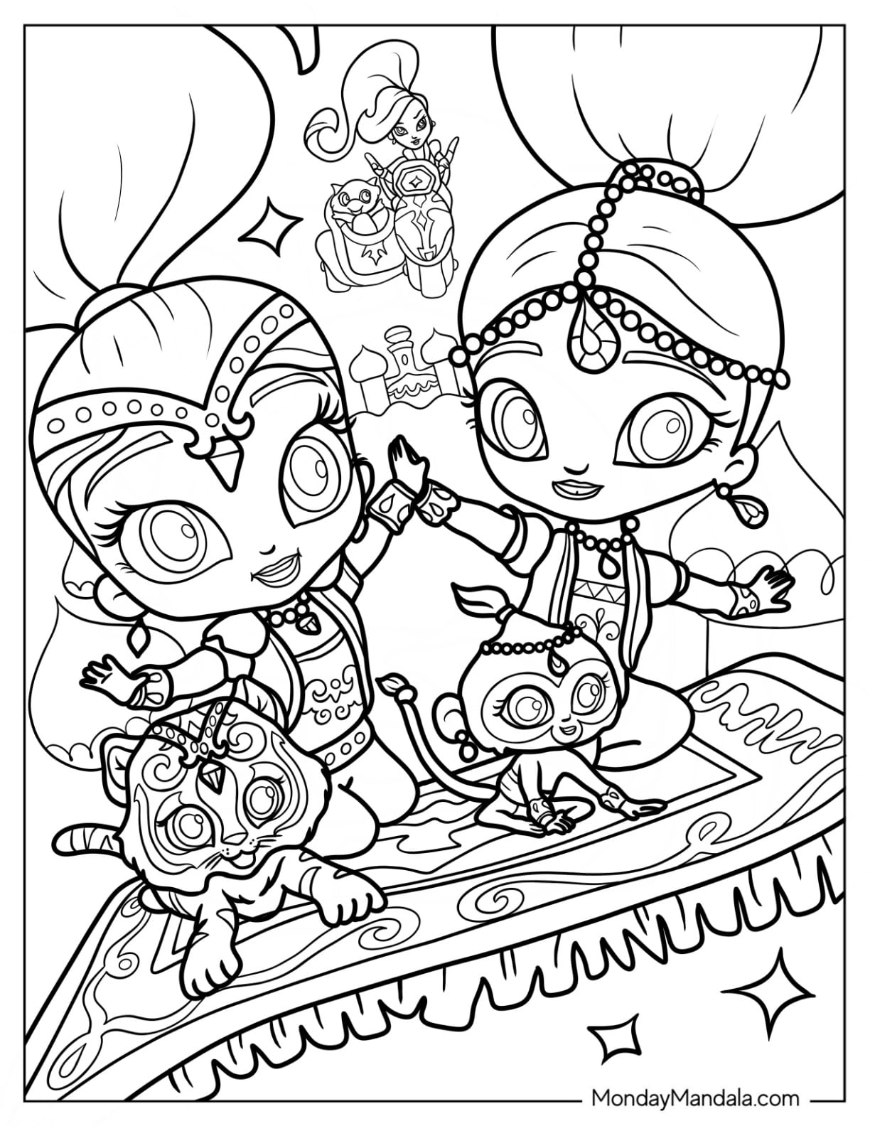 20 Shimmer And Shine Coloring Pages Free Printables 20 Shimmer And Shine Coloring Pages Free Printables