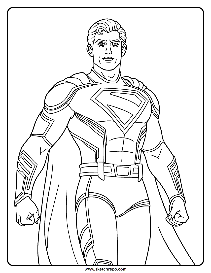 2025 Superman Coloring Pages Sketch Repo