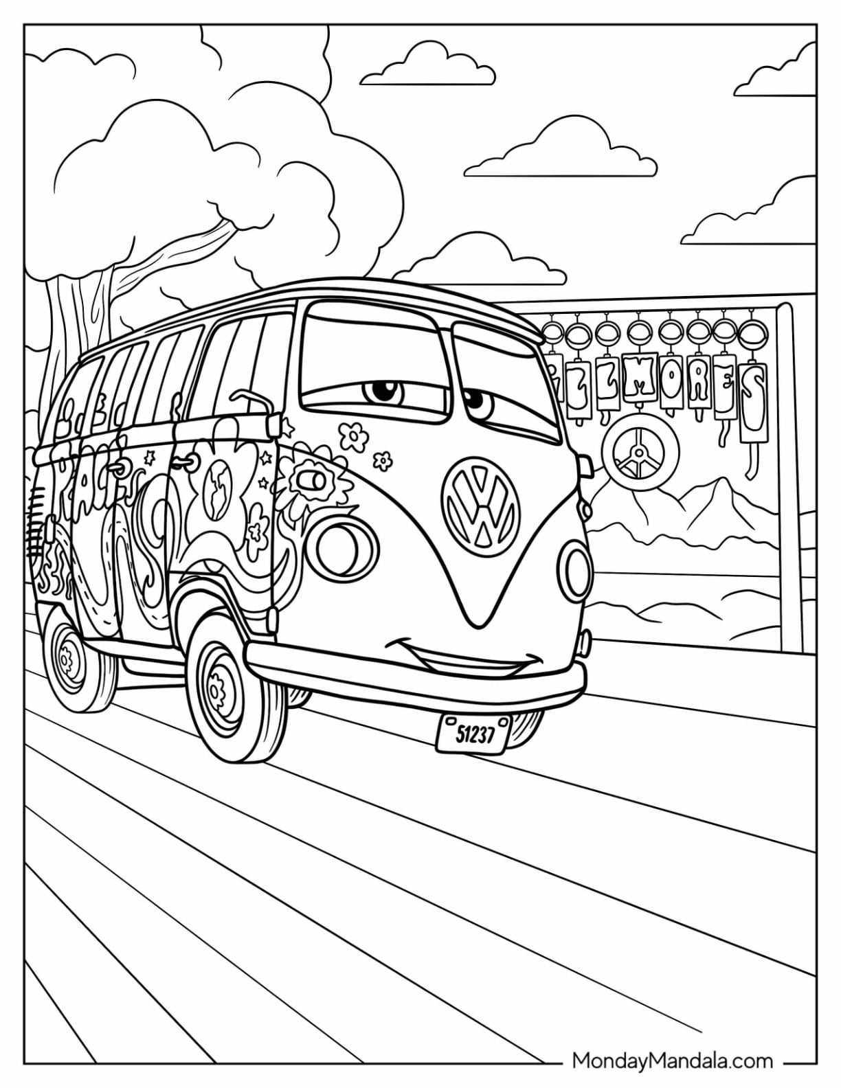 disney cars coloring pages