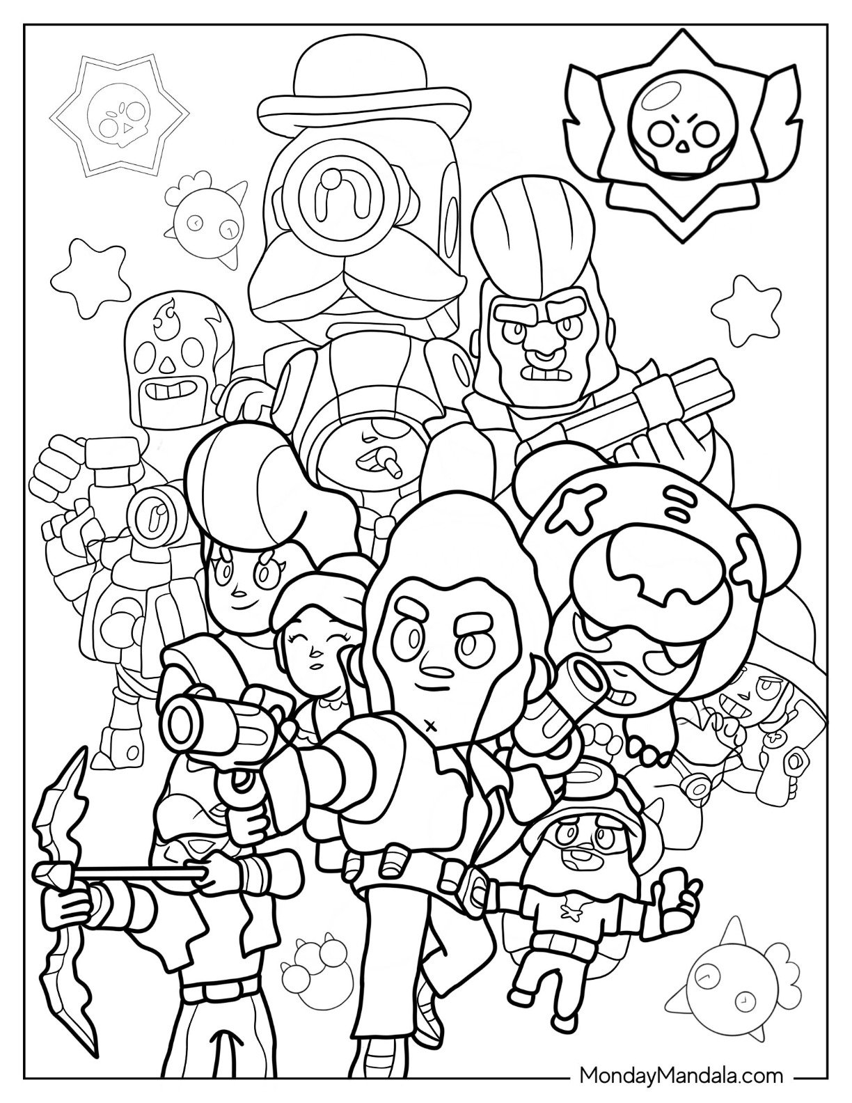 25 Brawl Stars Coloring Pages Free PDF Printables 25 Brawl Stars Coloring Pages Free PDF Printables