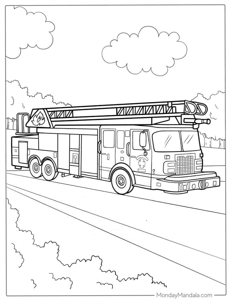 fire truck coloring sheet fire truck coloring sheet