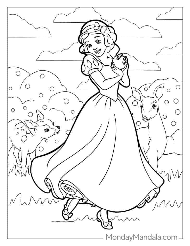 26 Snow White Coloring Pages Free PDF Printables 