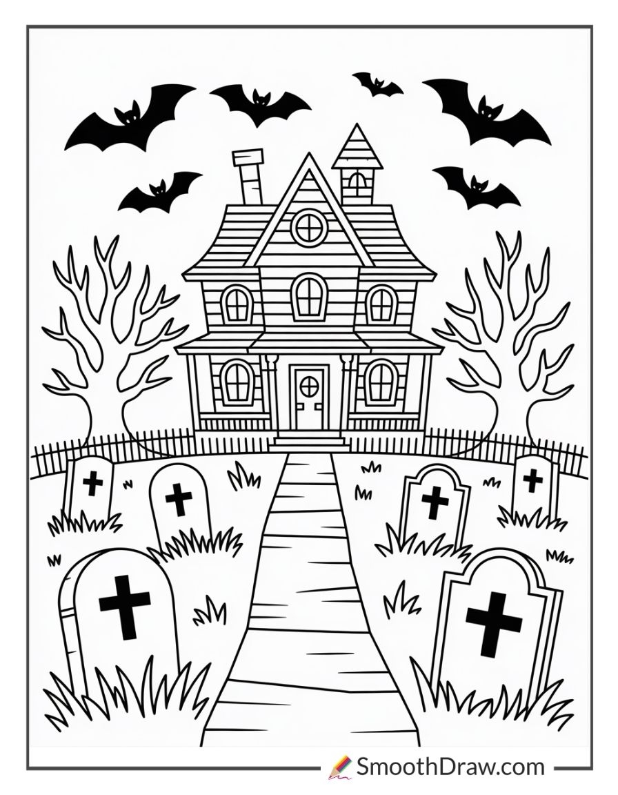 28 Haunted House Coloring Pages 28 Haunted House Coloring Pages