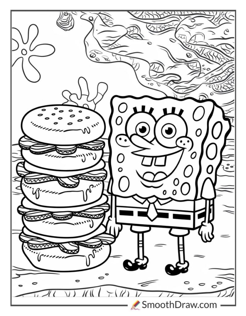 28 SpongeBob Coloring Pages Free Printables 