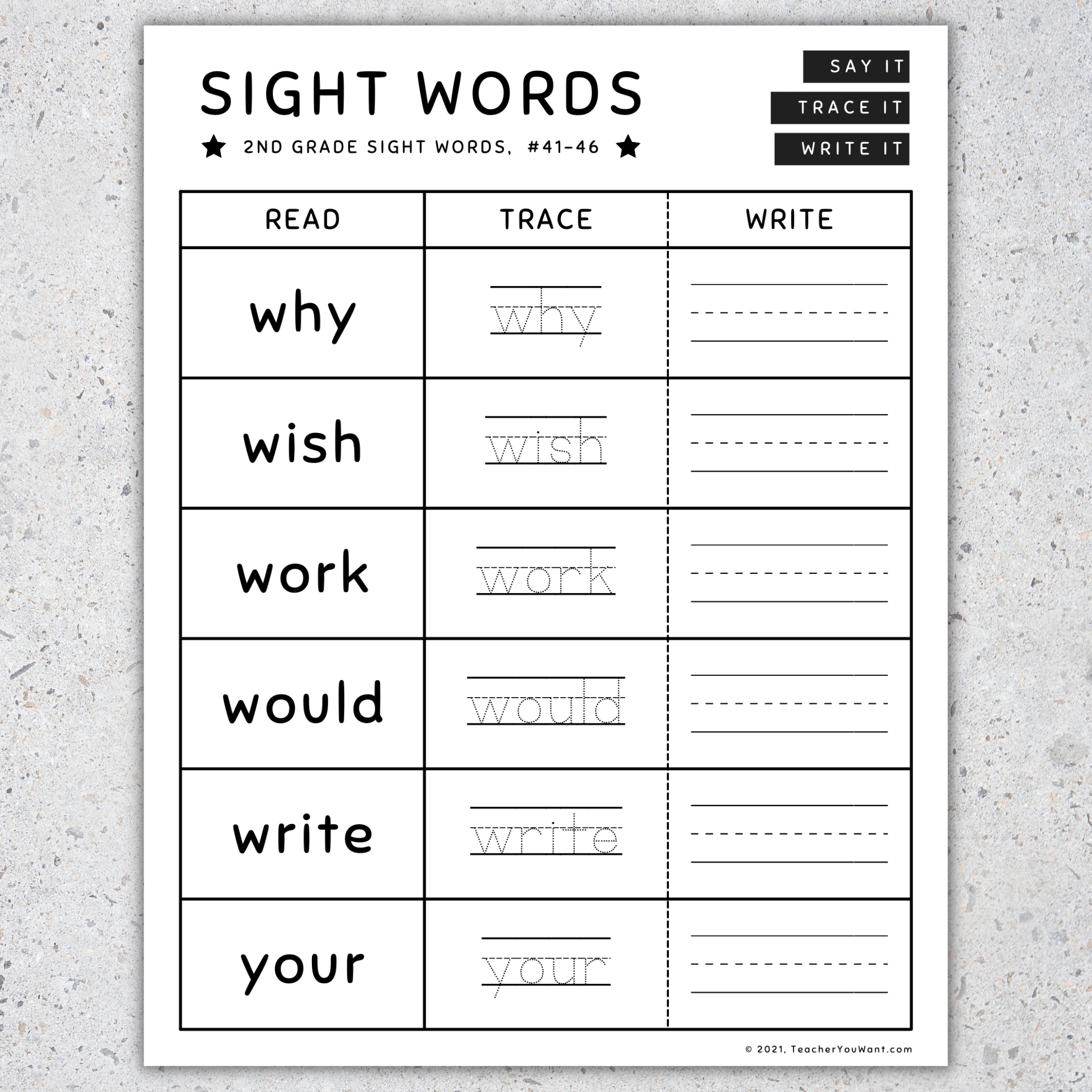 2nd Grade Sight Words Read Trace Write Worksheets Activities SET 4 Made By Teachers 2nd Grade Sight Words Read Trace Write Worksheets Activities SET 4 Made By Teachers
