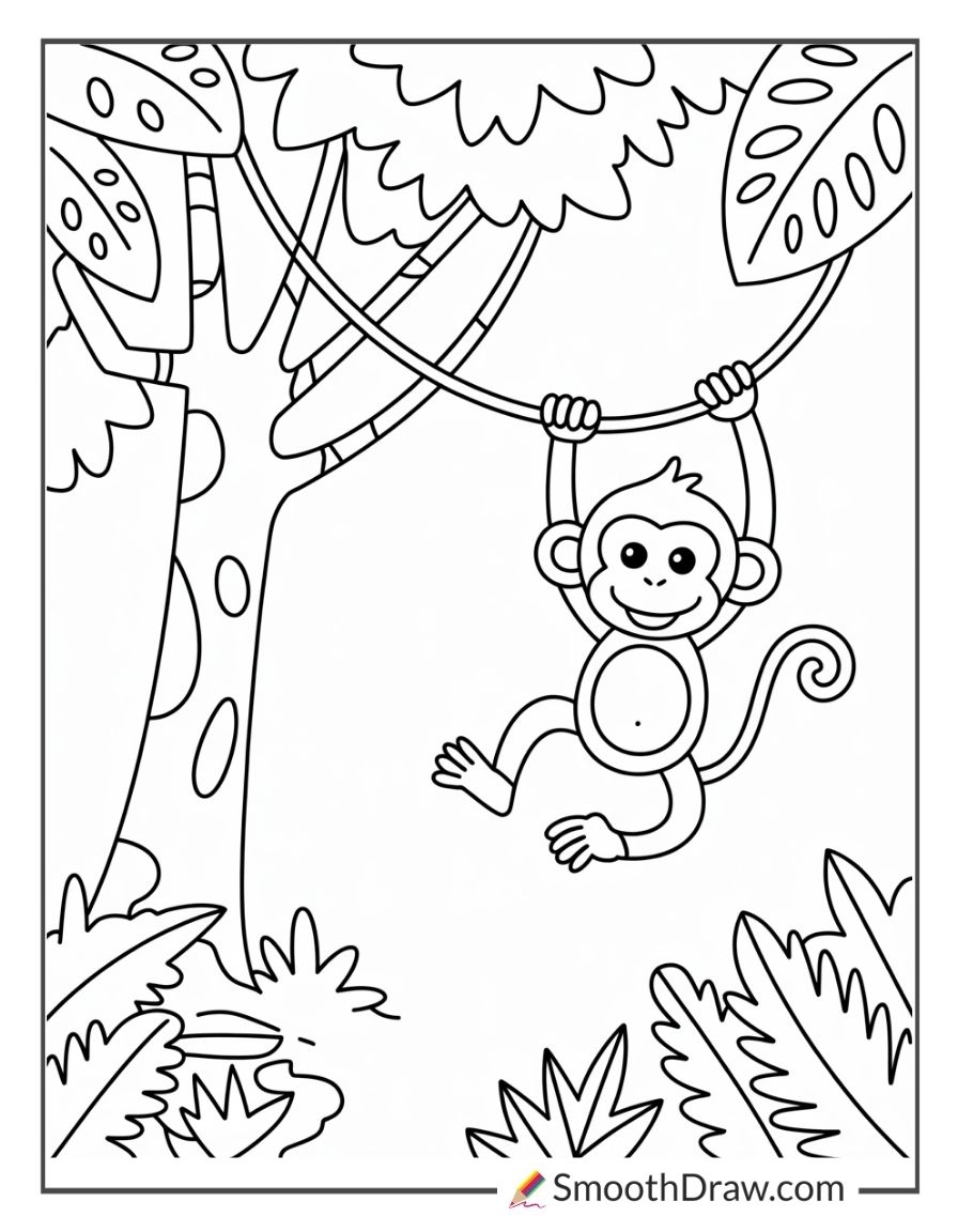 30 Jungle Coloring Pages For Kids Adults