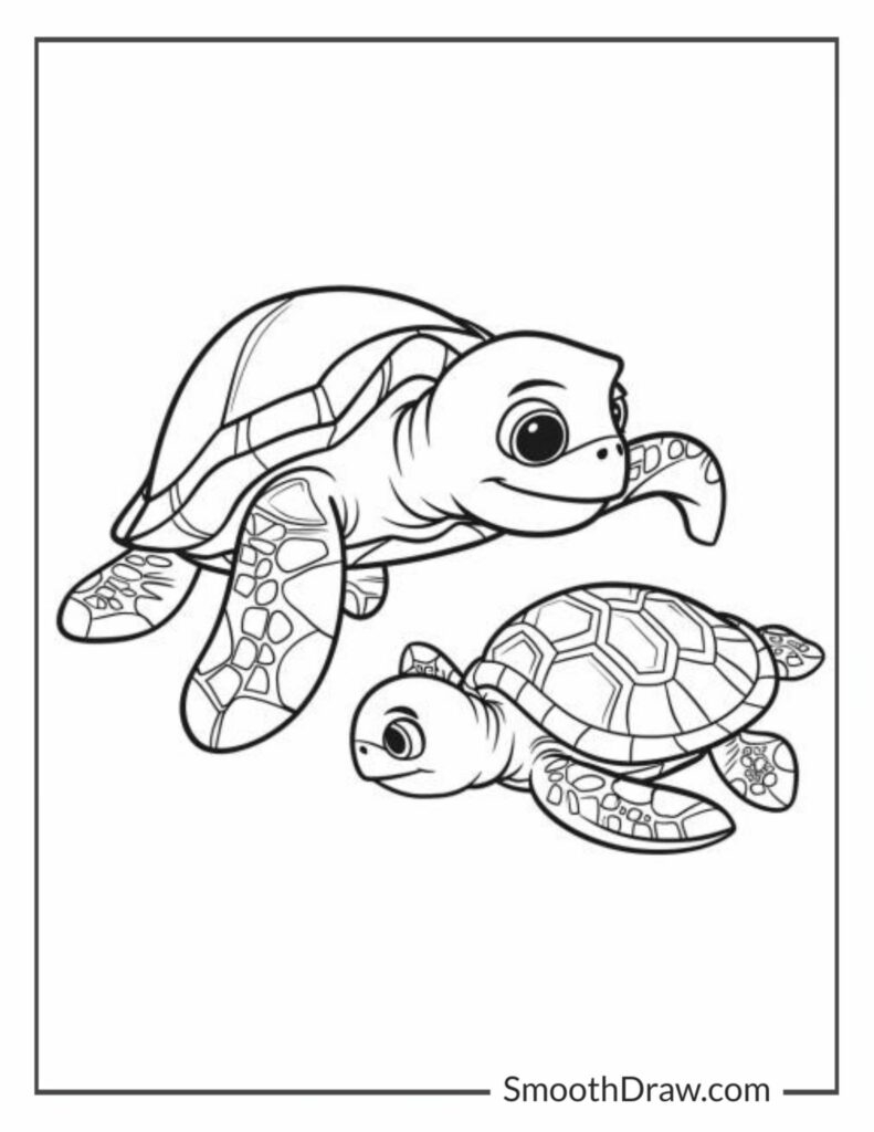 34 Turtle Coloring Pages Free Printable PDF Pages 