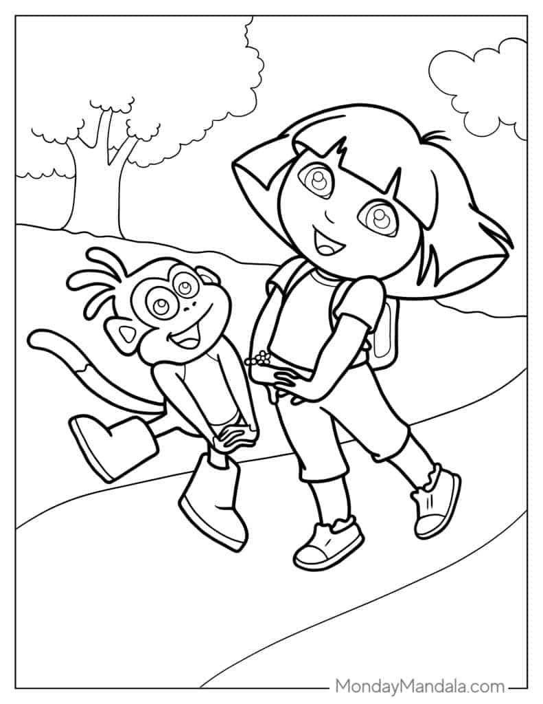 36 Dora The Explorer Coloring Pages Free PDF Printables 36 Dora The Explorer Coloring Pages Free PDF Printables