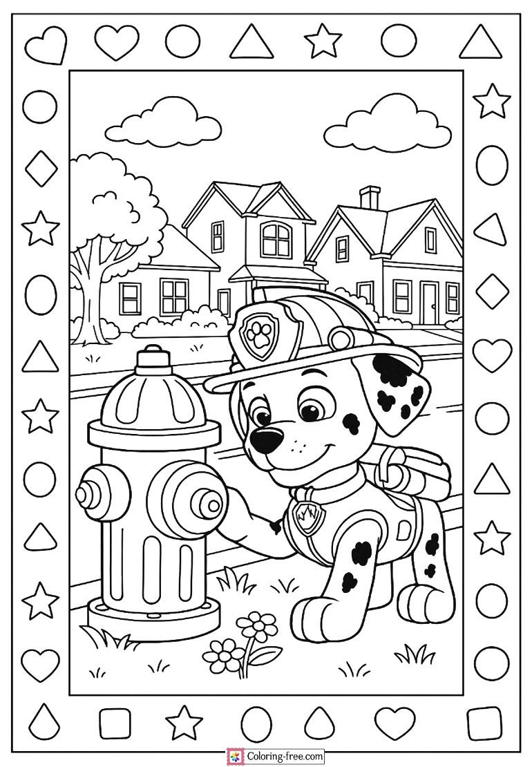 3817 Page In This PAW Patrol Color Activity Marshall 
