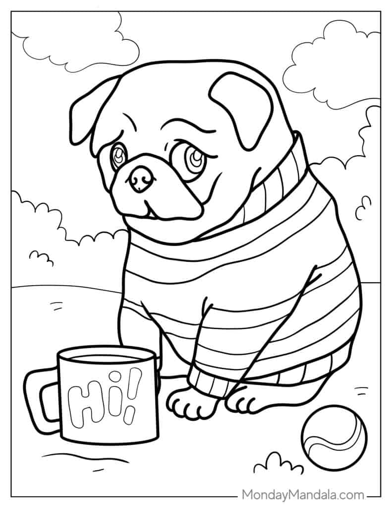 43 Pug Coloring Pages Free PDF Printables 43 Pug Coloring Pages Free PDF Printables