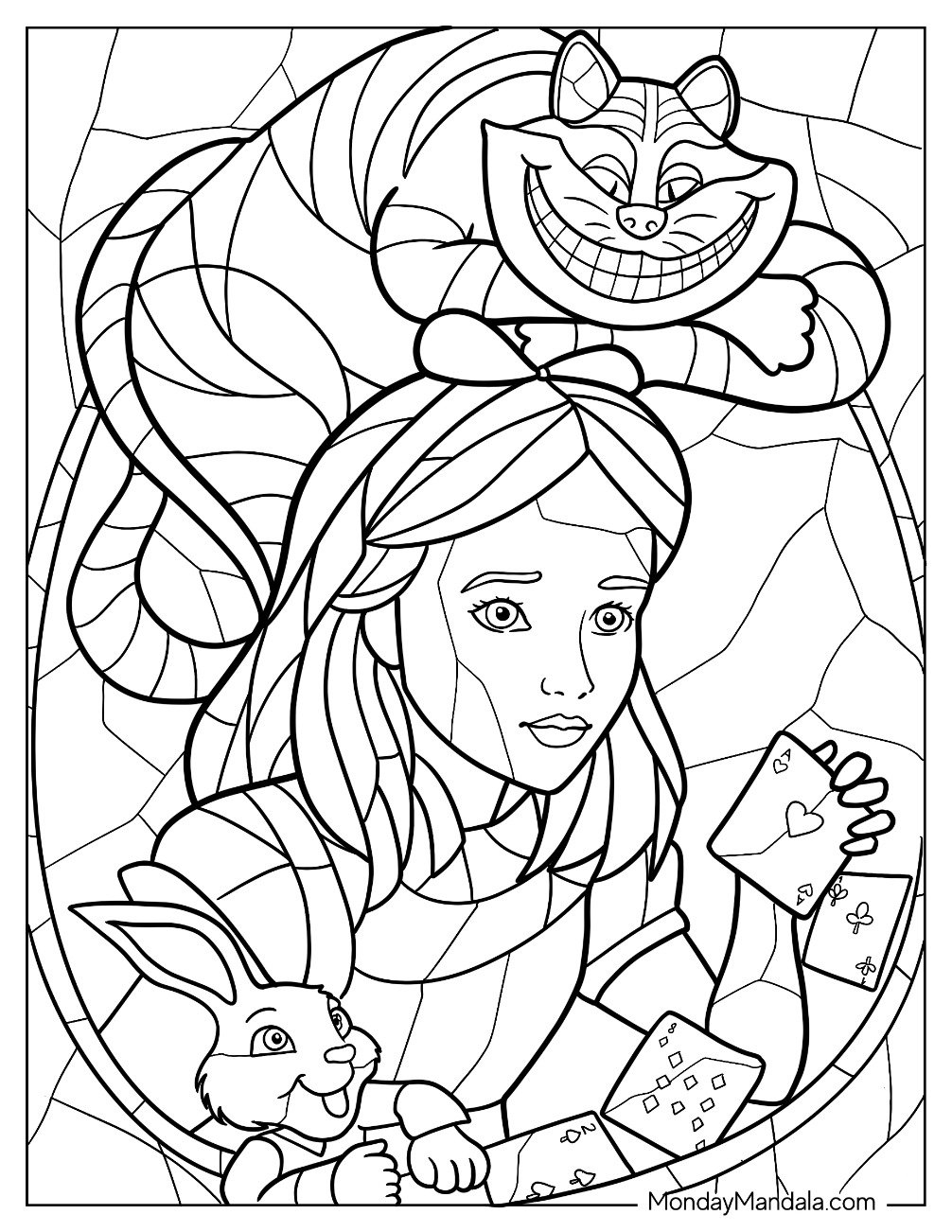 48 Stained Glass Coloring Pages Free PDF Printables 