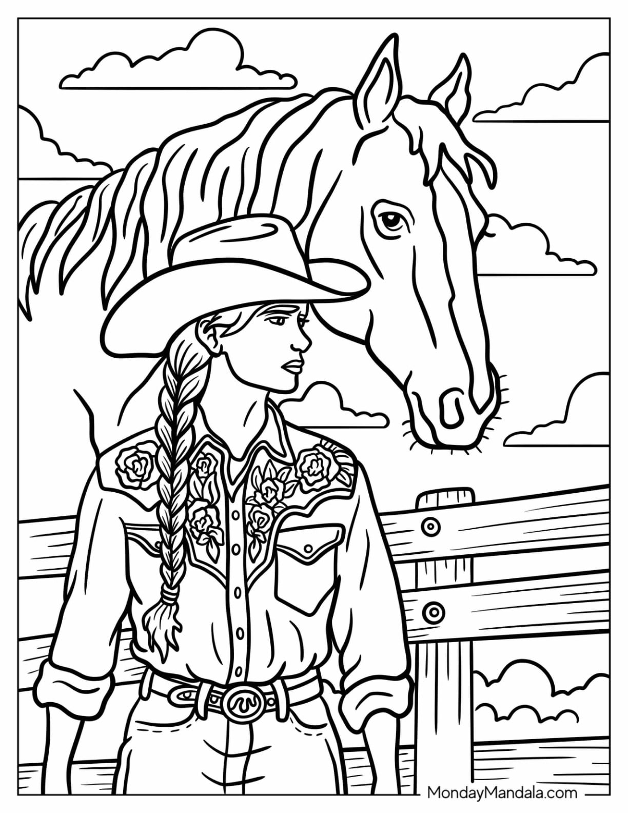 horse coloring sheets to print