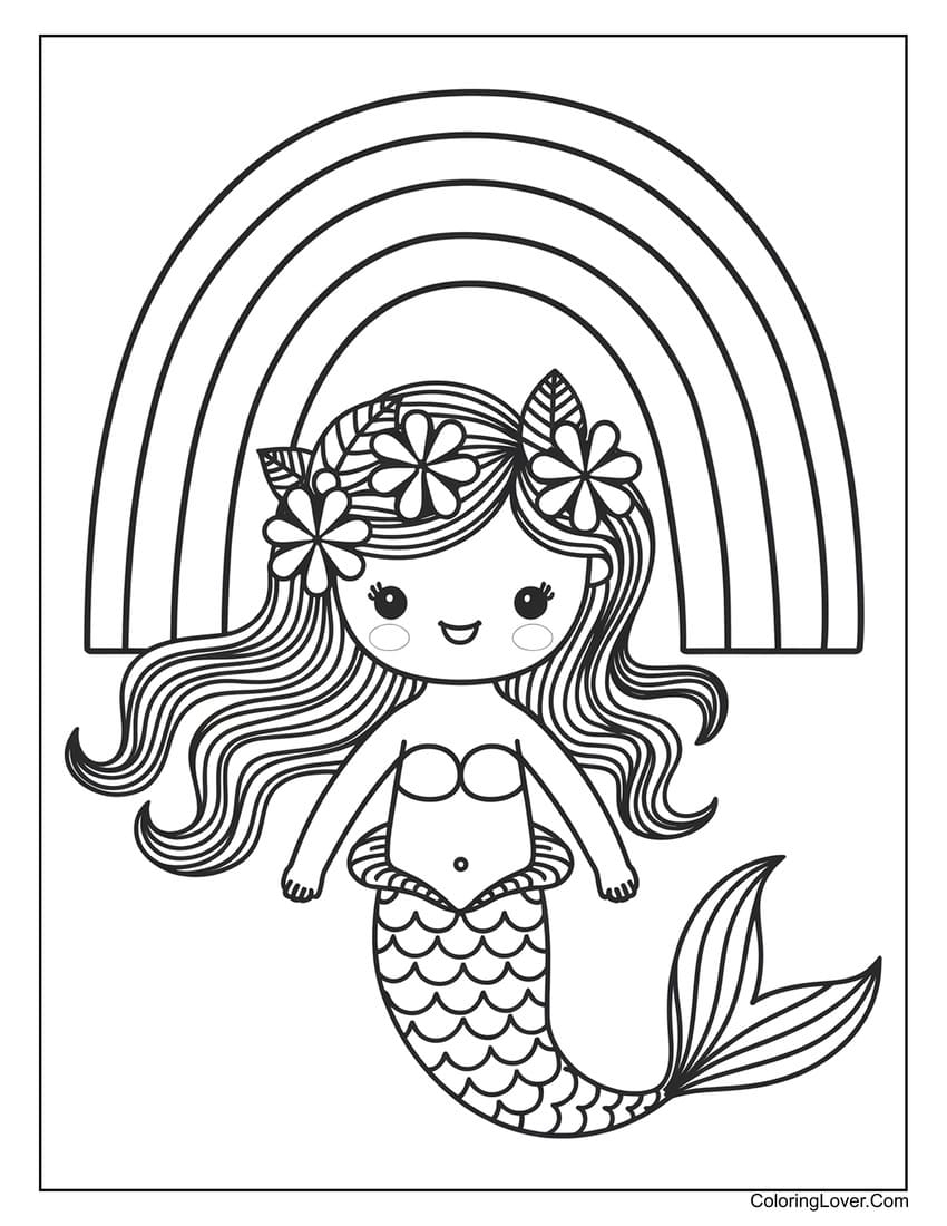 pictures of mermaids to colour