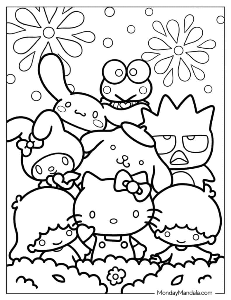 hello kitty printable coloring pages
