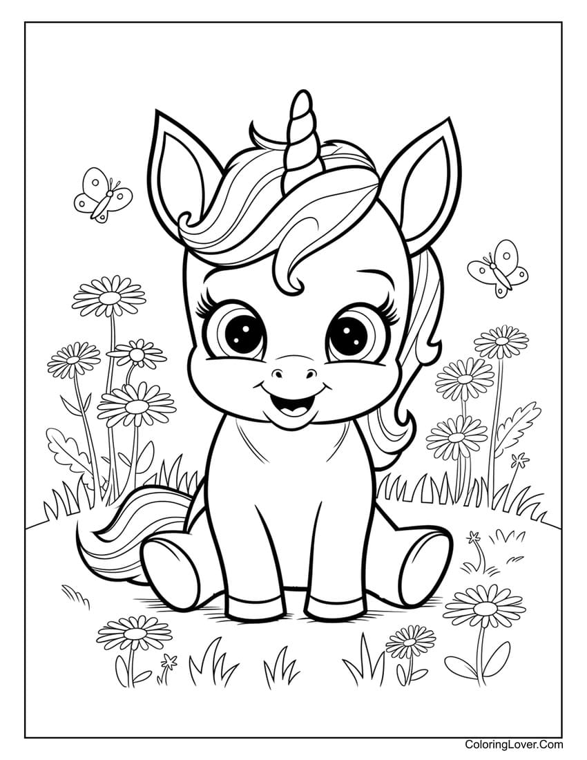 unicorn printable coloring pages