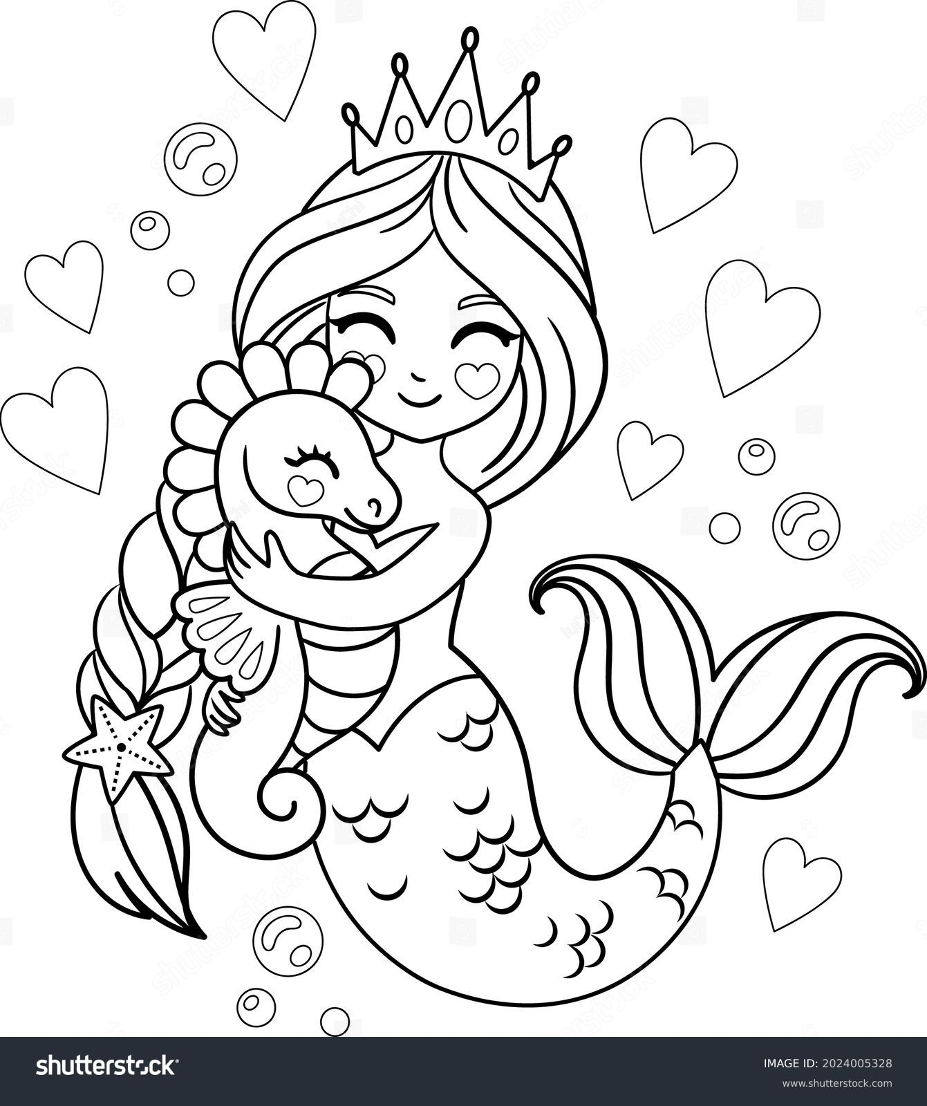 8 Thousand Coloring Pages Mermaid Royalty Free Images Stock Photos Pictures Shutterstock