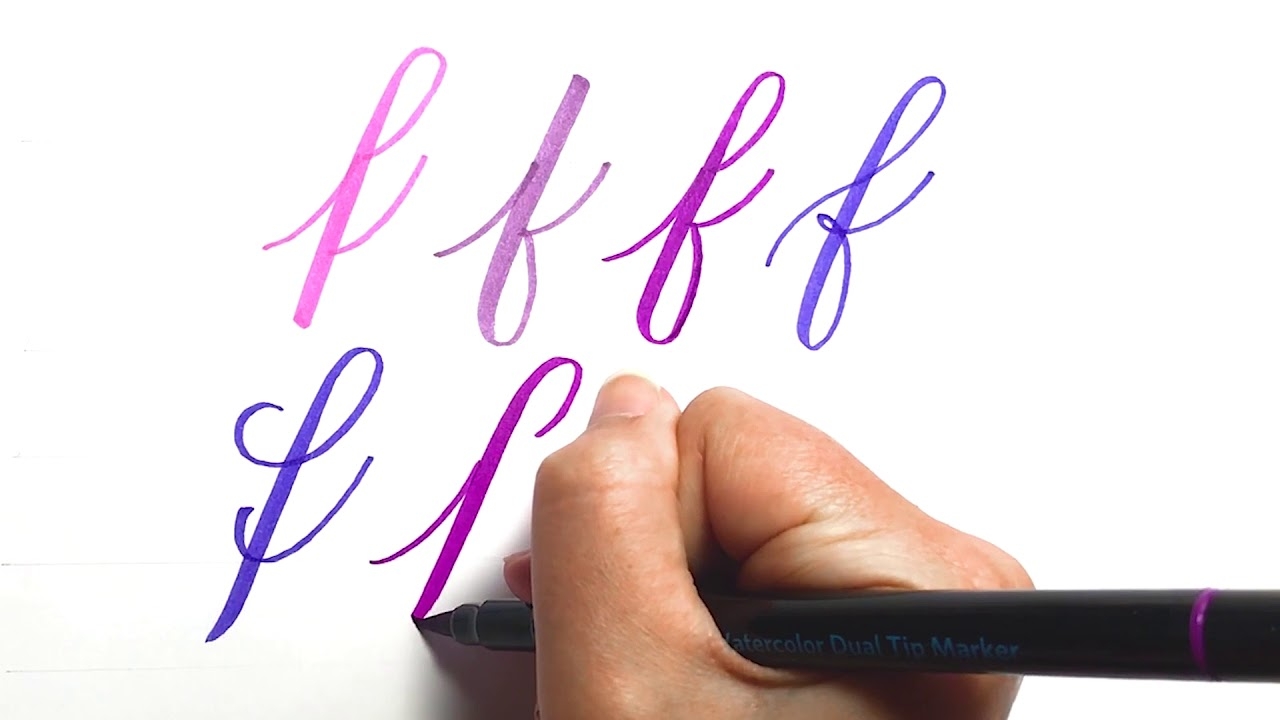 cursive lower case f
