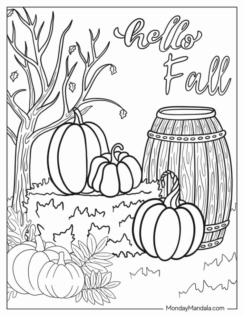 fall colouring pages free fall colouring pages free