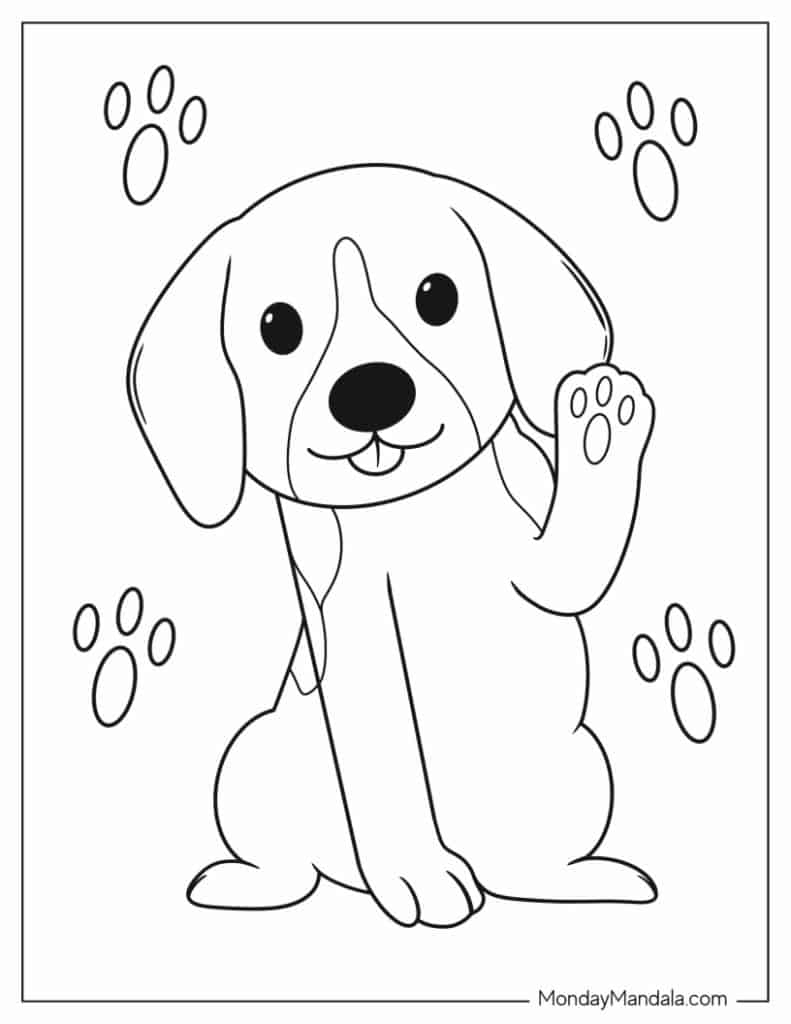 free colouring pages of dogs