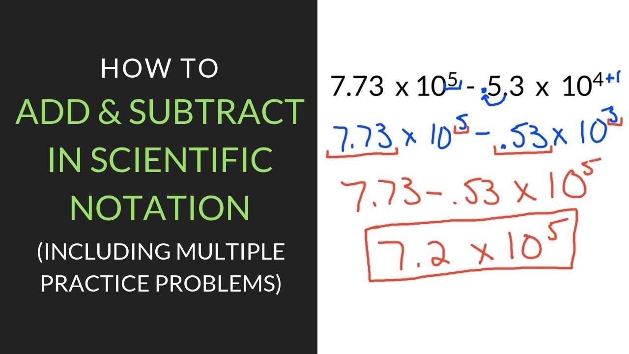 adding with scientific notation adding with scientific notation